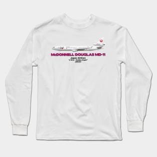 McDonnell Douglas MD-11 - Japan Airlines "J Bird - Golden Eagle" Long Sleeve T-Shirt